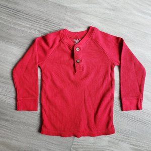 SOLD! Garanimals Red Long Sleeve Henley Shirt size 5T